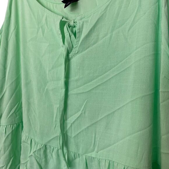 Torrid Green Tiered Lightweight Tank Top Cami Tie Front Top Size 3x 22/24 - Picture 4 of 10